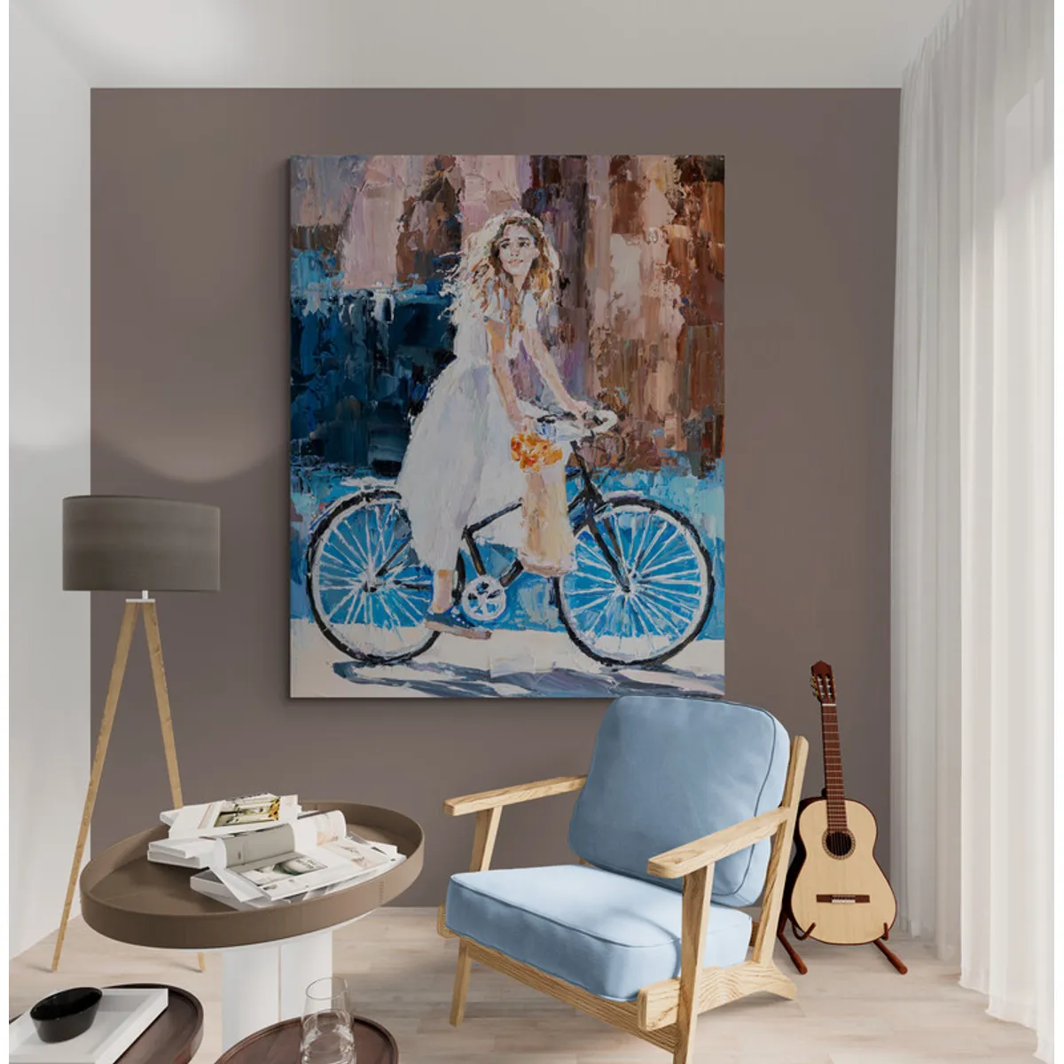 TAYRONA STORE - Cuadro En Lienzo Para Habitaciones Pintura Mujer 236 60x75cm