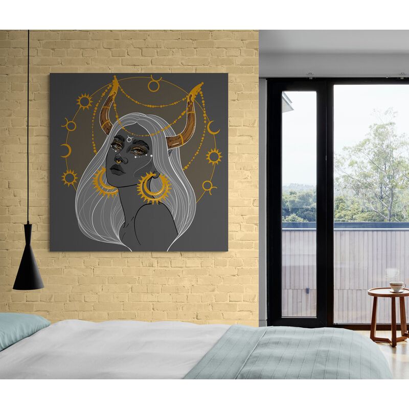 TAYRONA STORE - Cuadro En Lienzo Para Habitaciones Pintura Mujer 257 60x60cm