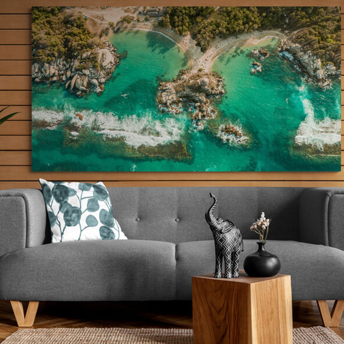 TAYRONA STORE - Cuadro En Lienzo Para Habitaciones Parque Tayrona 060 110x60cm