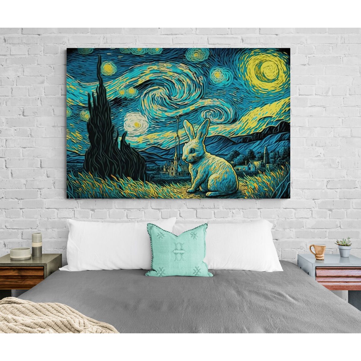 TAYRONA STORE - Cuadro Lienzo Para Habitaciones Noche Estrellada 024 120x80cm