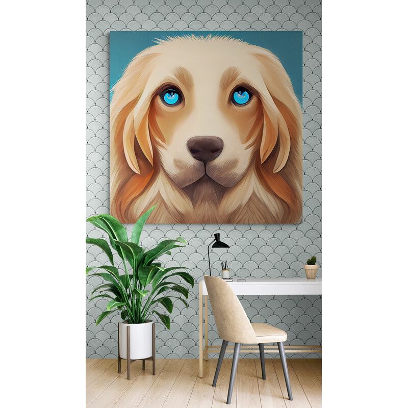 TAYRONA STORE - Cuadro En Lienzo Para Habitaciones Perro 143 50x50cm