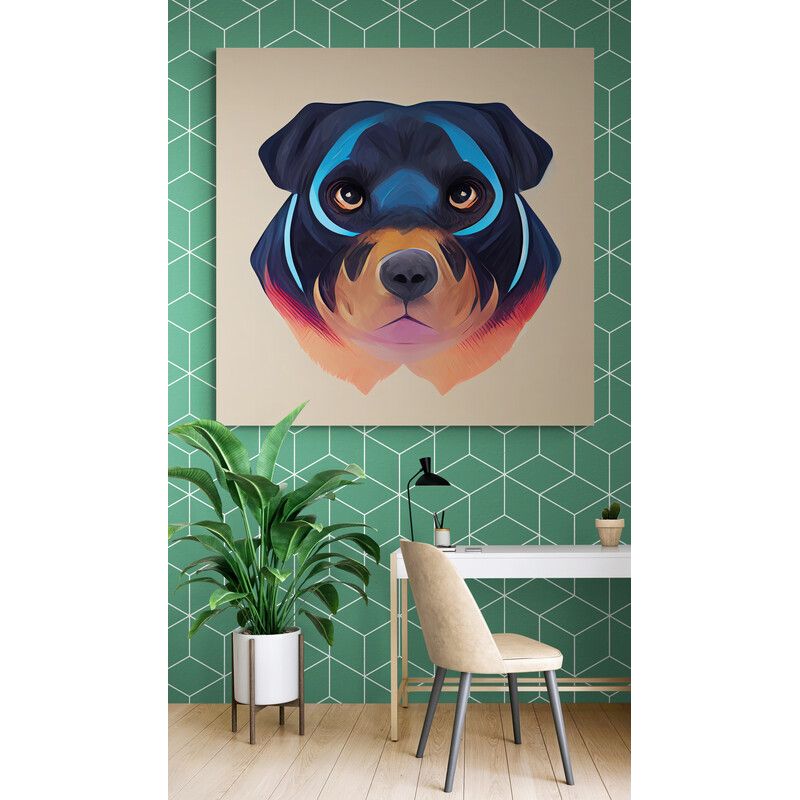 TAYRONA STORE - Cuadro En Lienzo Para Habitaciones Perro 152 50x50cm