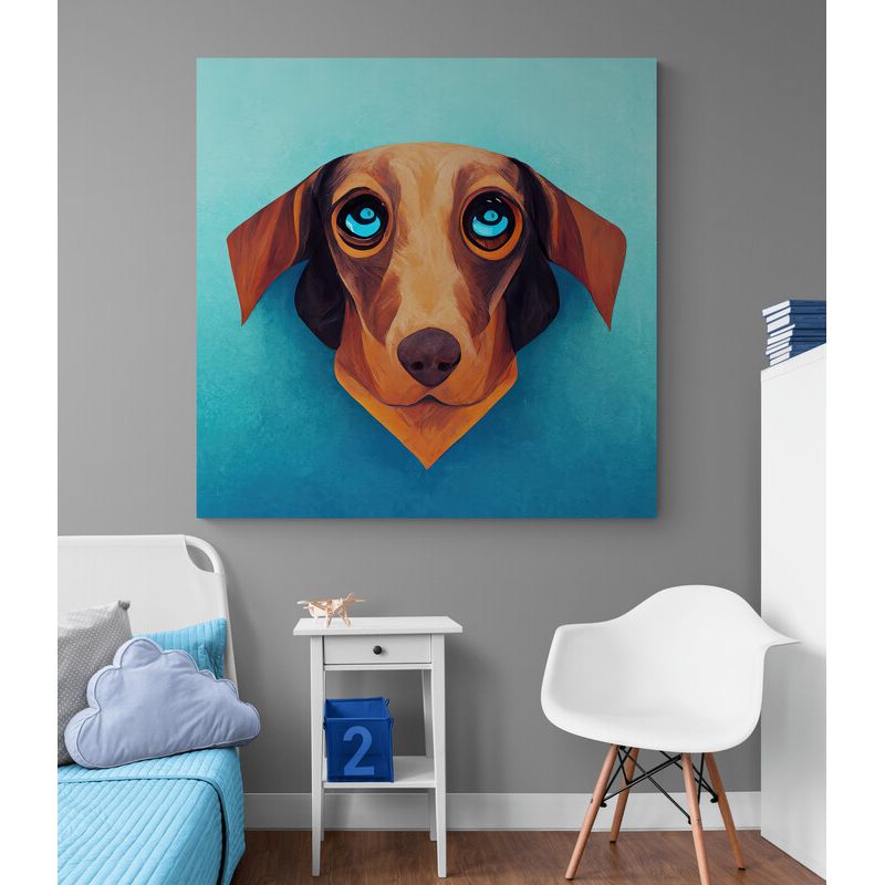 TAYRONA STORE - Cuadro En Lienzo Para Habitaciones Perro 158 50x50cm