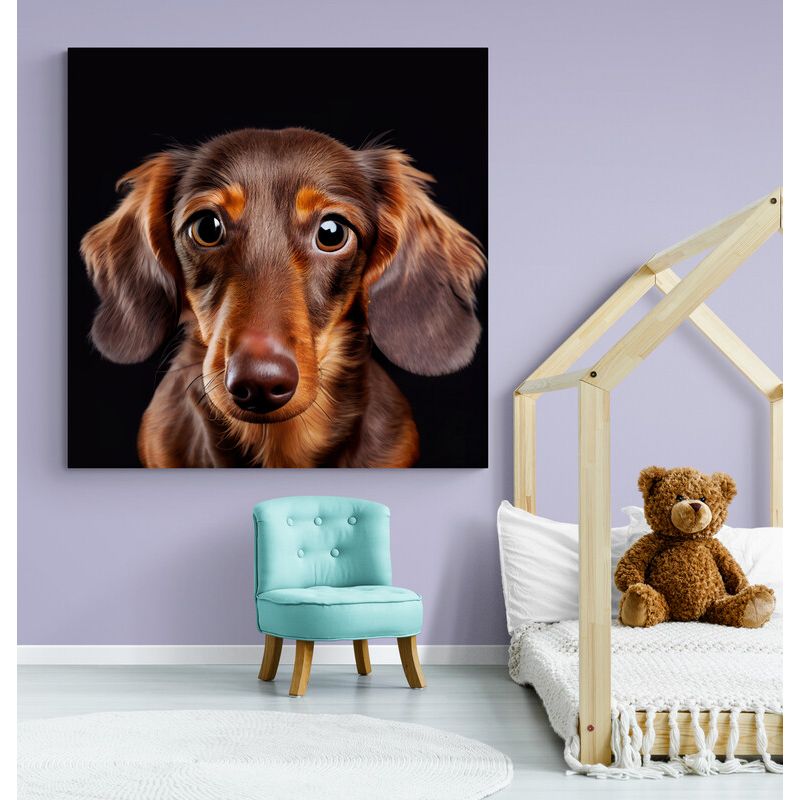 TAYRONA STORE - Cuadro En Lienzo Para Habitaciones Perro 166 50x50cm