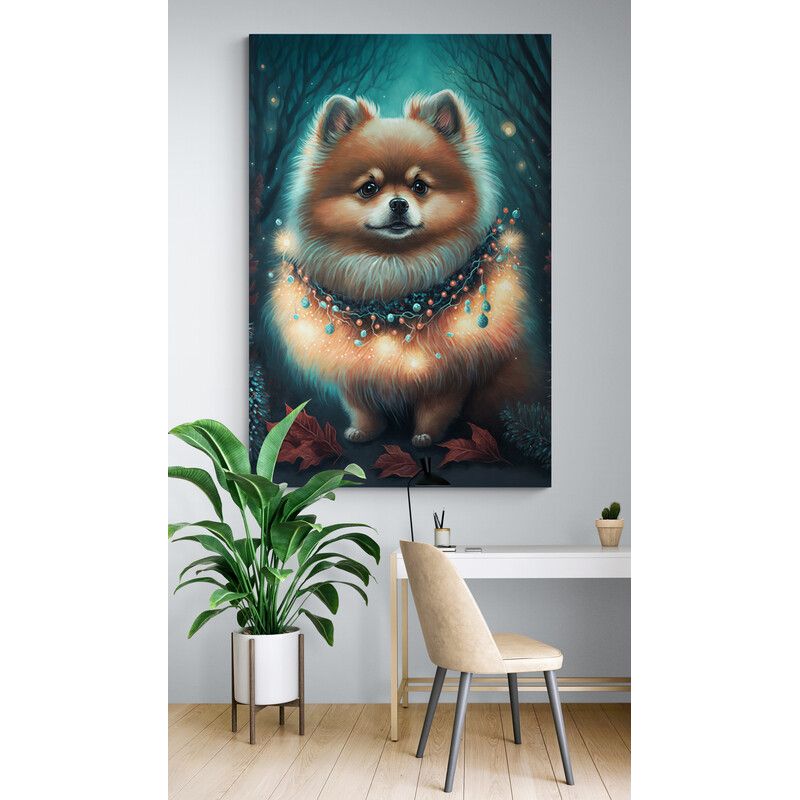 TAYRONA STORE - Cuadro En Lienzo Para Habitaciones Perro 180 50x70cm