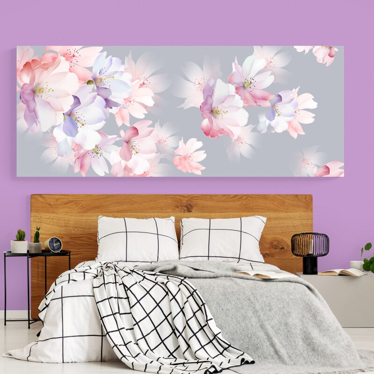 TAYRONA STORE - Cuadro En Lienzo Para Habitaciones Pintura Flores 365 150x60cm