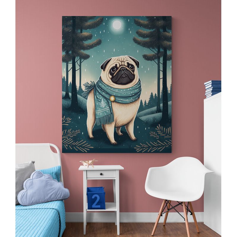 TAYRONA STORE - Cuadro En Lienzo Para Habitaciones Perro 181 40x50cm