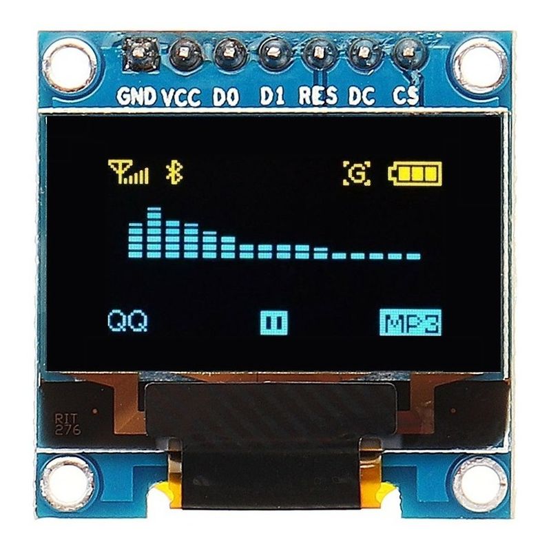 GENERICO - Display Pantalla Lcd Oled I2c 0.96" 12864 Arduino 7 pines