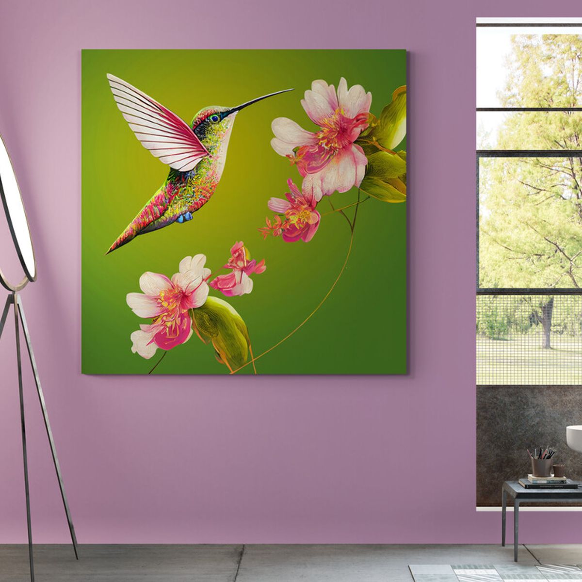 TAYRONA STORE - Cuadro En Lienzo Para Habitaciones Colibri 104 100x100cm