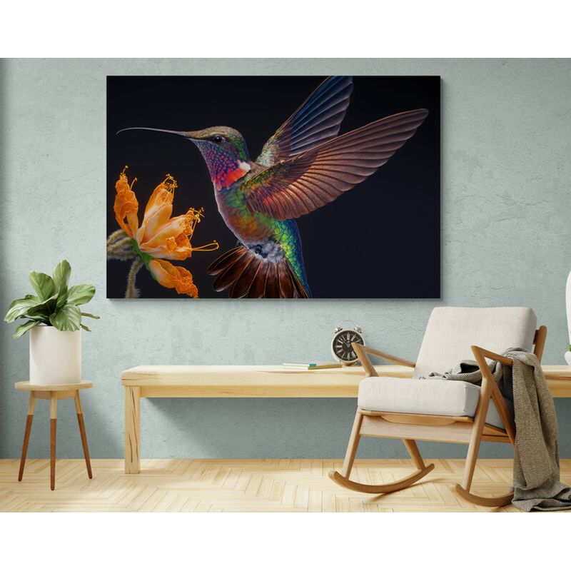 TAYRONA STORE - Cuadro En Lienzo Para Habitaciones Colibri 126 100x70cm