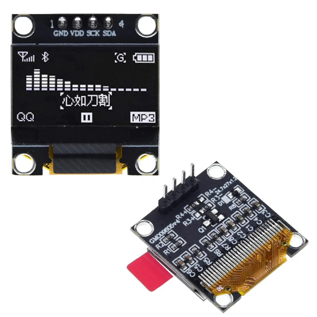 GENERICO - Display Pantalla Lcd Oled I2c 0.96" 12864 Arduino 4 pines