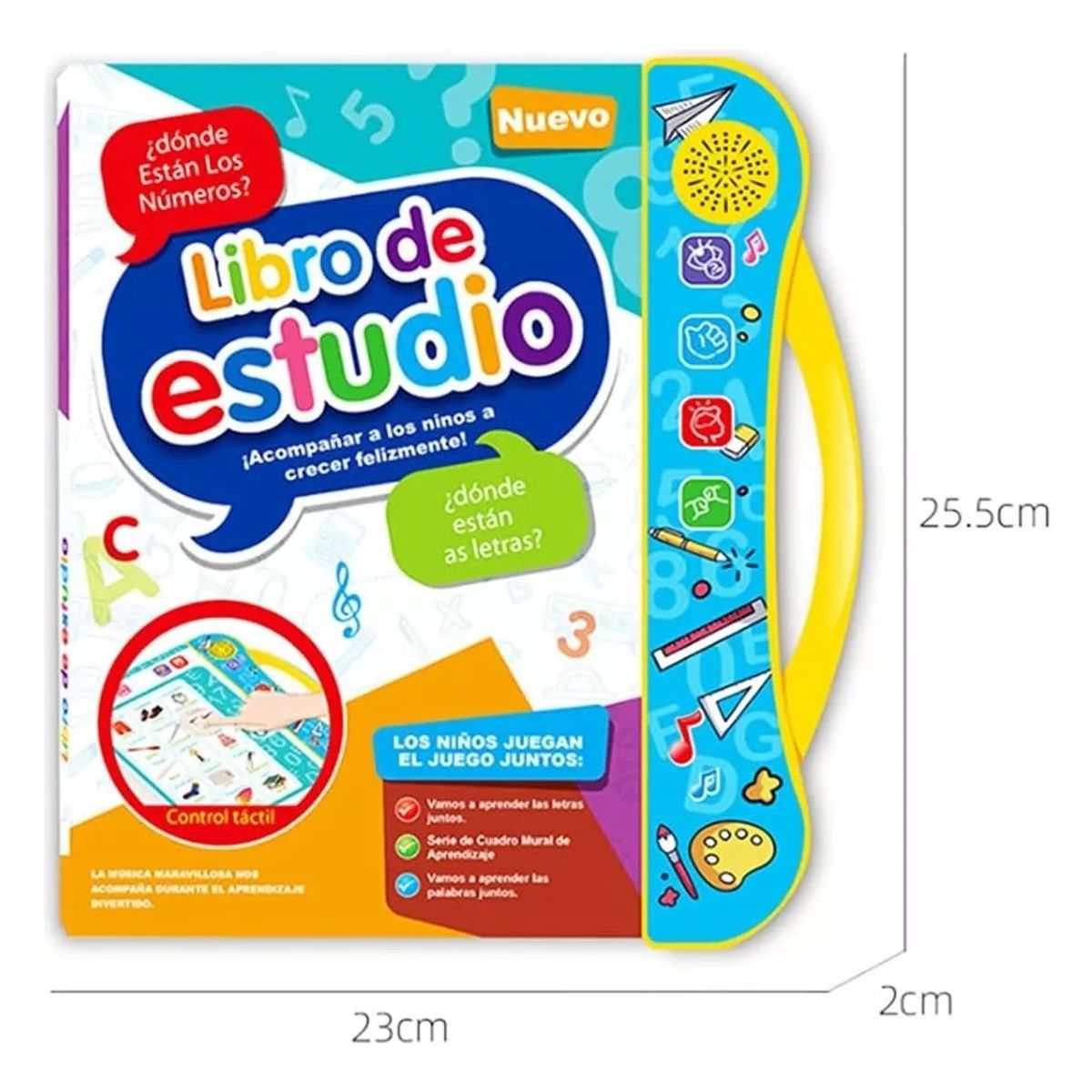 GENERICO - Libro Didáctico Interactivo Aprendizaje Bilingüe Para Niños y Niñas