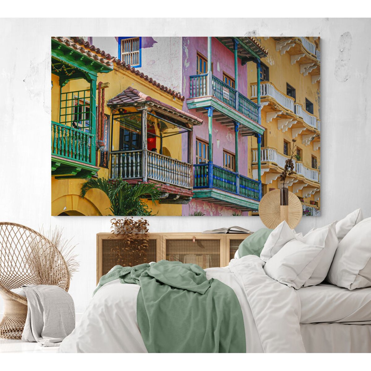 TAYRONA STORE - Cuadro En Lienzo Para Habitaciones Cartagena 017 150x100cm