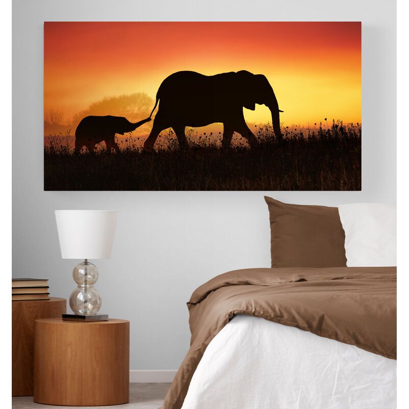 TAYRONA STORE - Cuadro En Lienzo Para Habitaciones Elefante 150 110x60cm