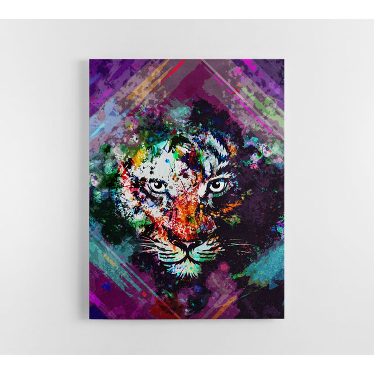 TAYRONA STORE - Cuadro En Lienzo Para Habitaciones Tigre Colores 02 100x135cm