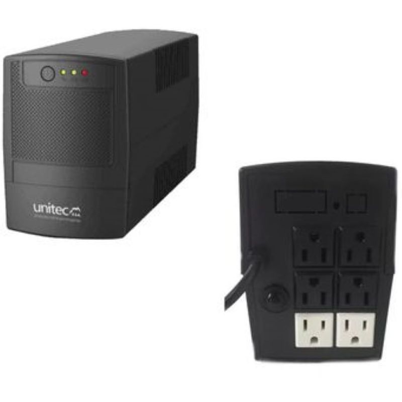 UNITEC - Ups Interactiva Unitec 850 Led / 600va - 6 Tomas