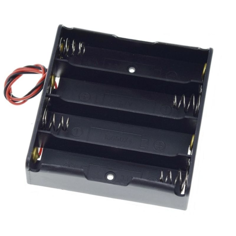 GENERICO - Caja para 4 baterías 18650 3,7 V Porta Batería Base Con Cable