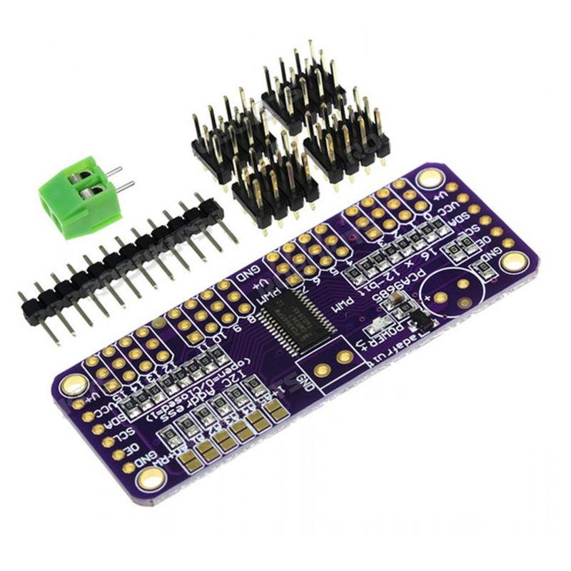 GENERICO - Pca9685 morado Controlador 16 Salidas Pwm Servomotor Arduino