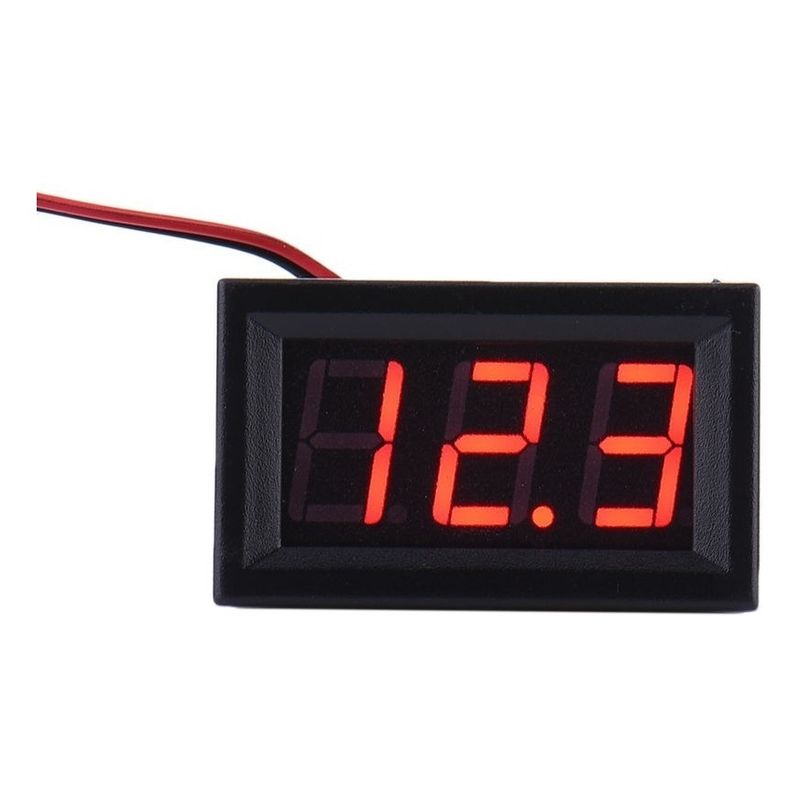 GENERICO - Mini Voltímetro 25-30vdc Led 3 Dígitos Rojo Arduino