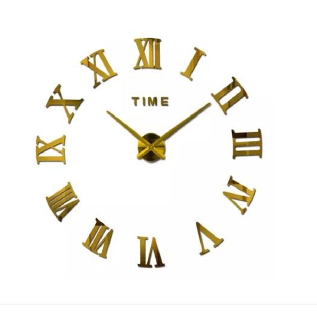 AMERICO SHOP - Reloj de Pared 3D Dorado Romano Diseño Moderno