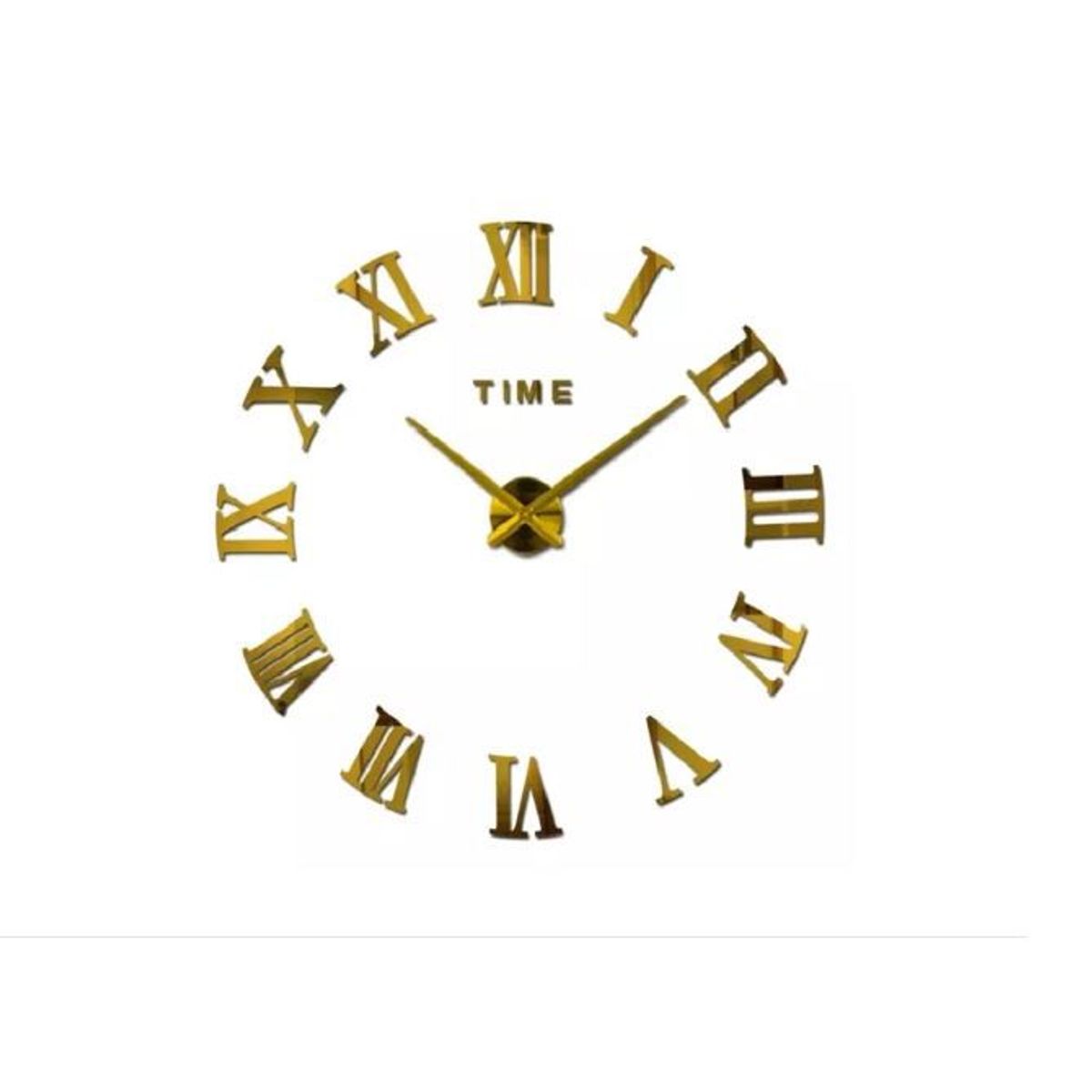 AMERICO SHOP - Reloj de Pared 3D Dorado Romano Diseño Moderno