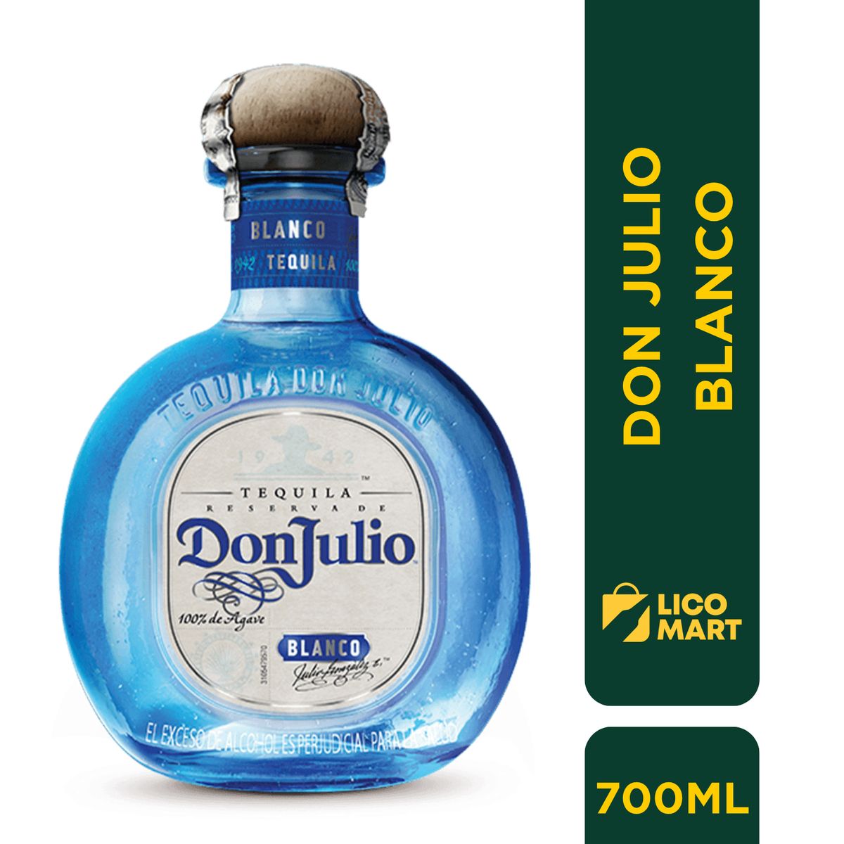 DON JULIO - TEQUILA DON JULIO BLANCO 100 % AGAVE 700 ML