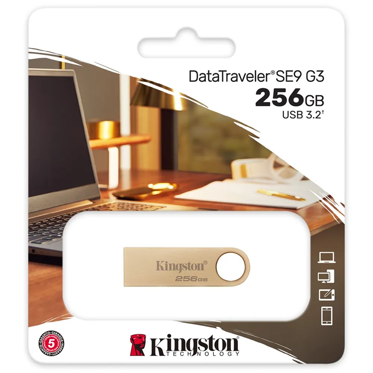 KINGSTON - Memoria USB Kingston DataTraveler SE9 G3 · 256GB · USB 3.2