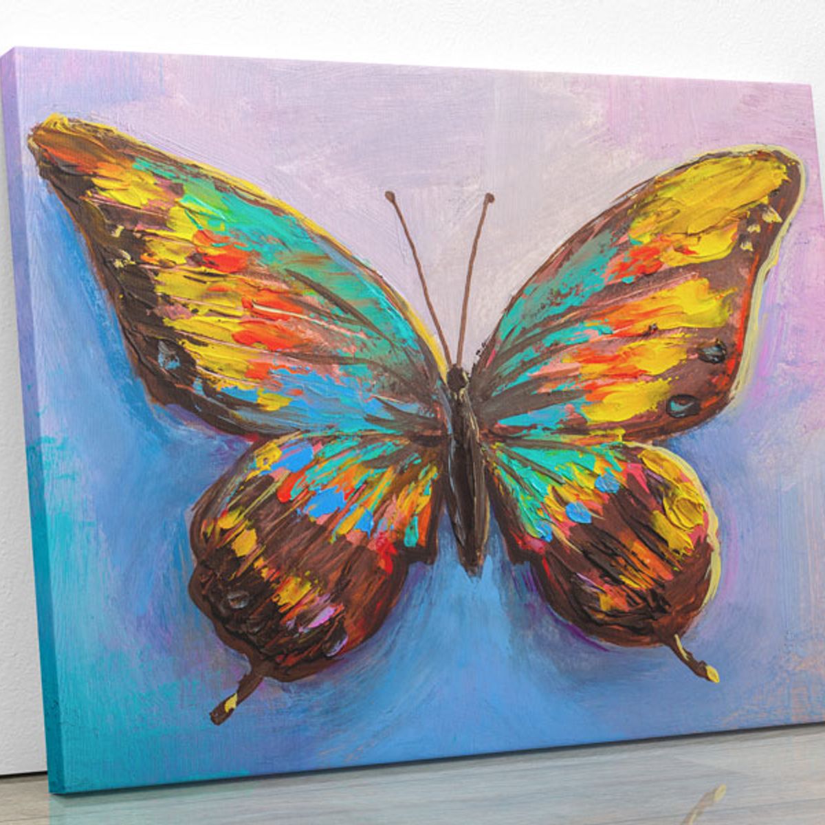 TAYRONA STORE - Cuadro En Lienzo Para Habitaciones Mariposa 58 100x80cm