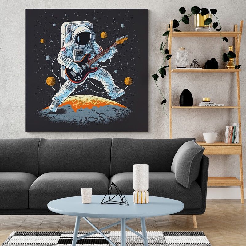 TAYRONA STORE - Cuadro En Lienzo Para Habitaciones Astronauta 072 100x100cm