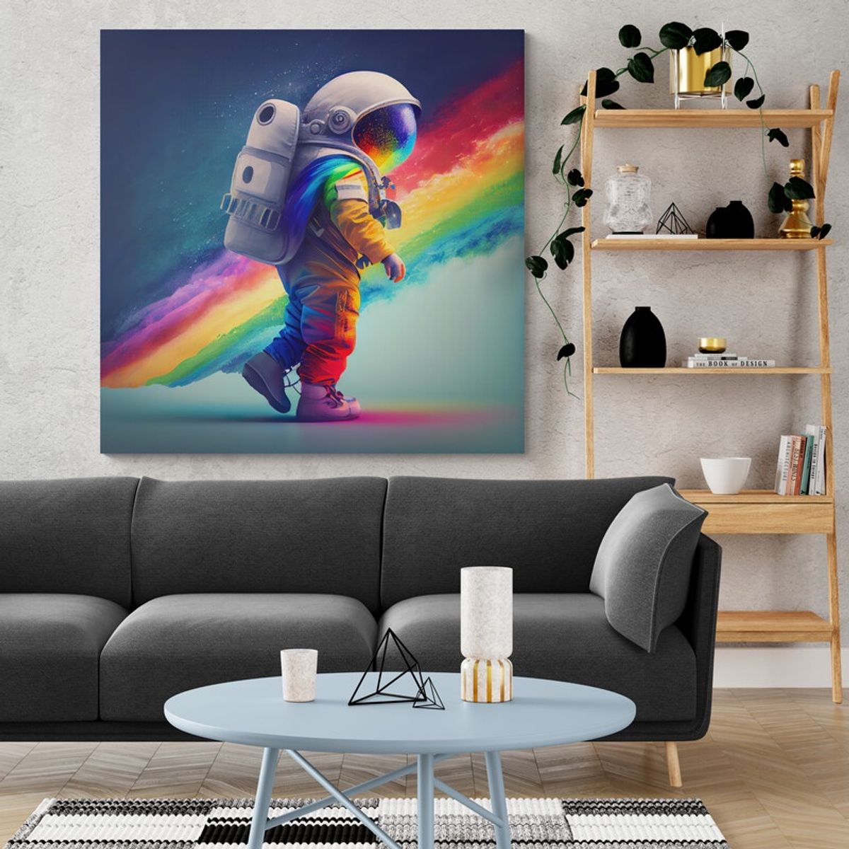 TAYRONA STORE - Cuadro En Lienzo Para Habitaciones Astronauta 074 120x120cm