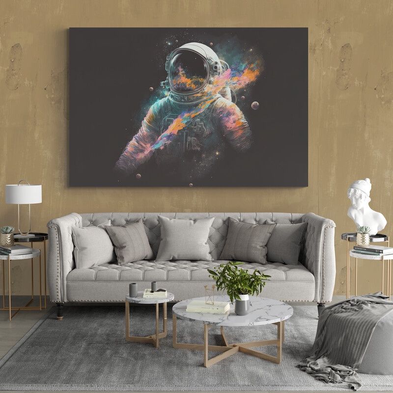 TAYRONA STORE - Cuadro En Lienzo Para Habitaciones Astronauta 111 150x100cm