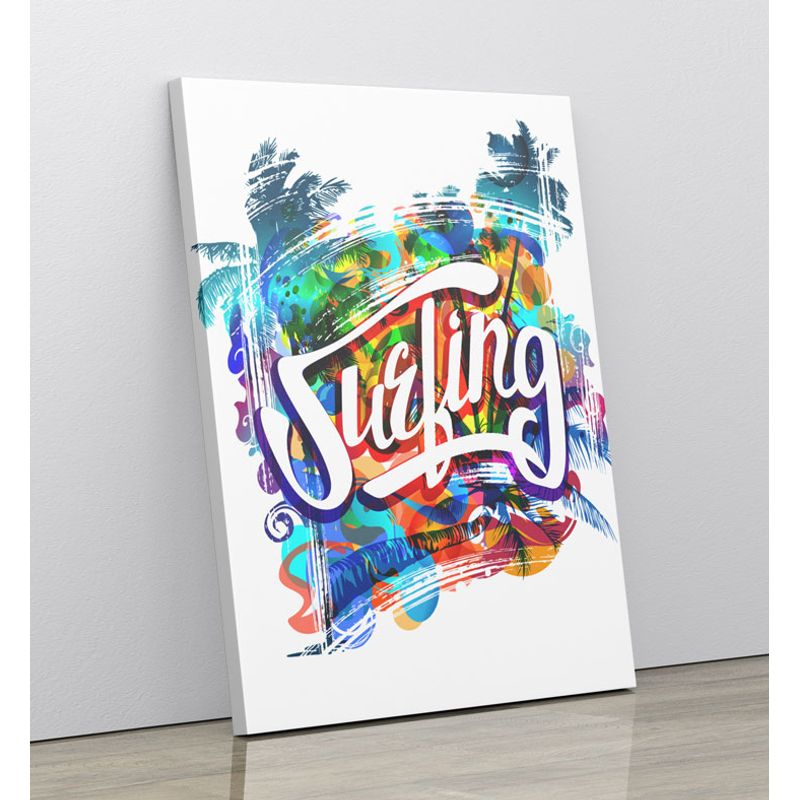 TAYRONA STORE - Cuadro En Lienzo Para Habitaciones Surf 10 100x135cm