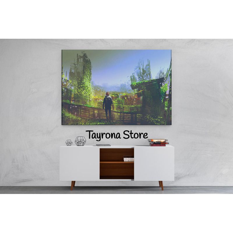 TAYRONA STORE - Cuadro En Lienzo Para Habitaciones Fantasía 34 100x70cm