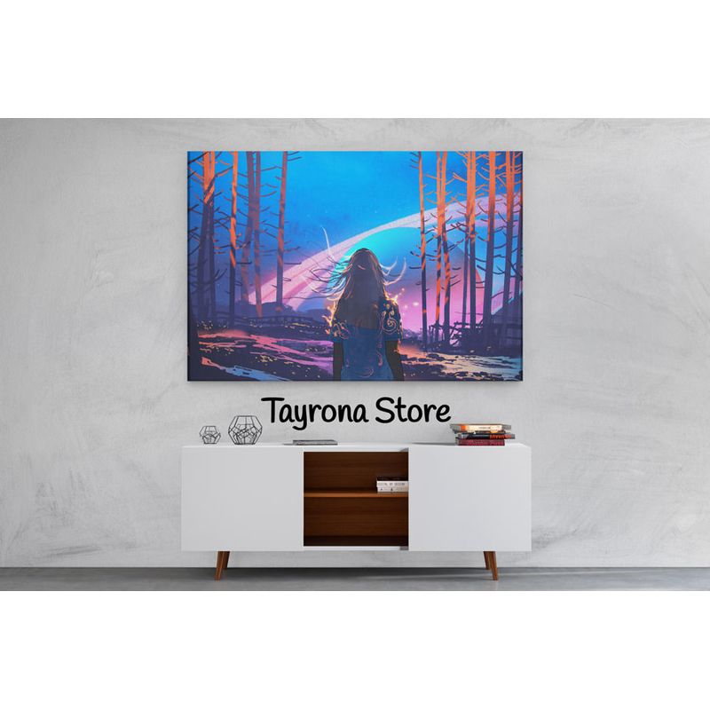 TAYRONA STORE - Cuadro En Lienzo Para Habitaciones Fantasía 51 100x70cm
