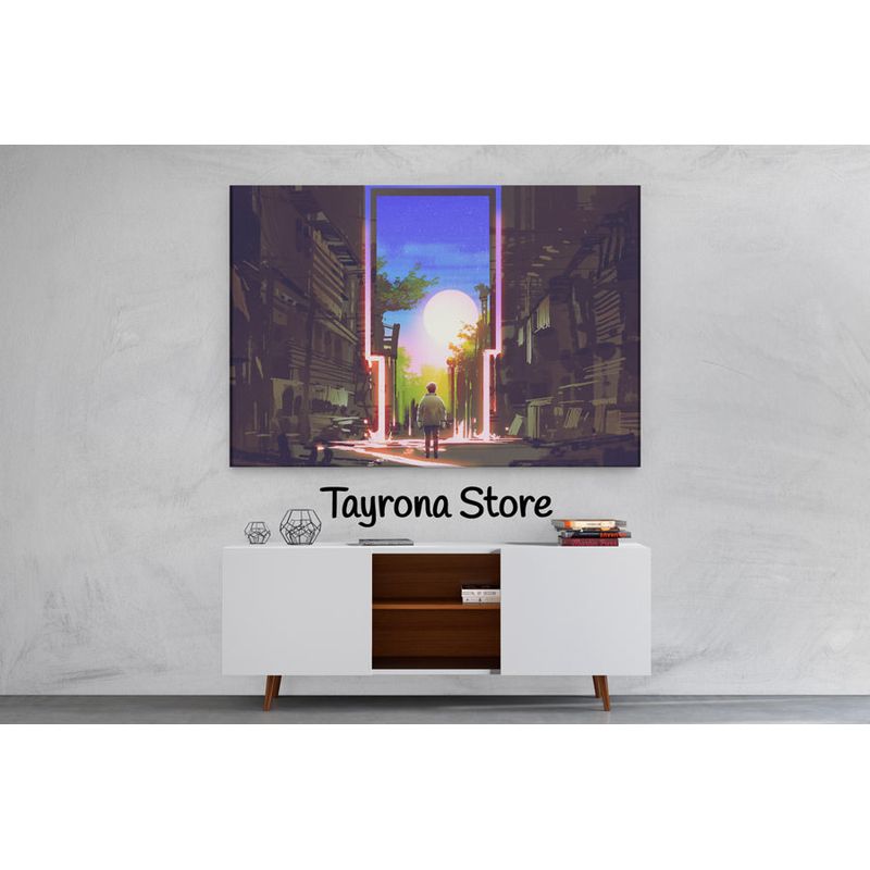 TAYRONA STORE - Cuadro En Lienzo Para Habitaciones Fantasía 61 100x70cm
