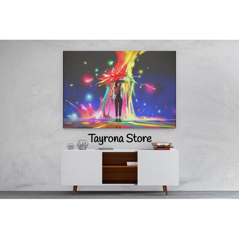 TAYRONA STORE - Cuadro En Lienzo Para Habitaciones Fantasía 74 100x70cm