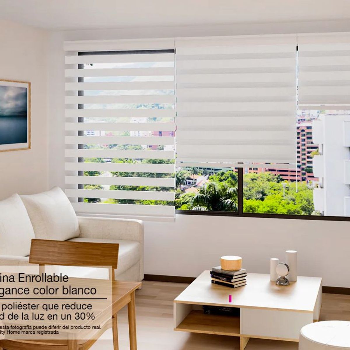 NOVELTY HOME - Set x 2 Cortina Elegance Blanco 120x180 cm Novelty Home