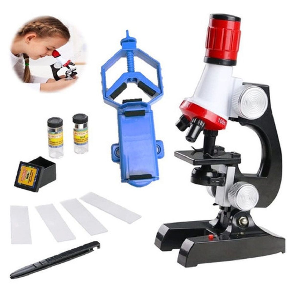 GENERICO - Microscopio Digital Para Niños Con Soporte Para Celular