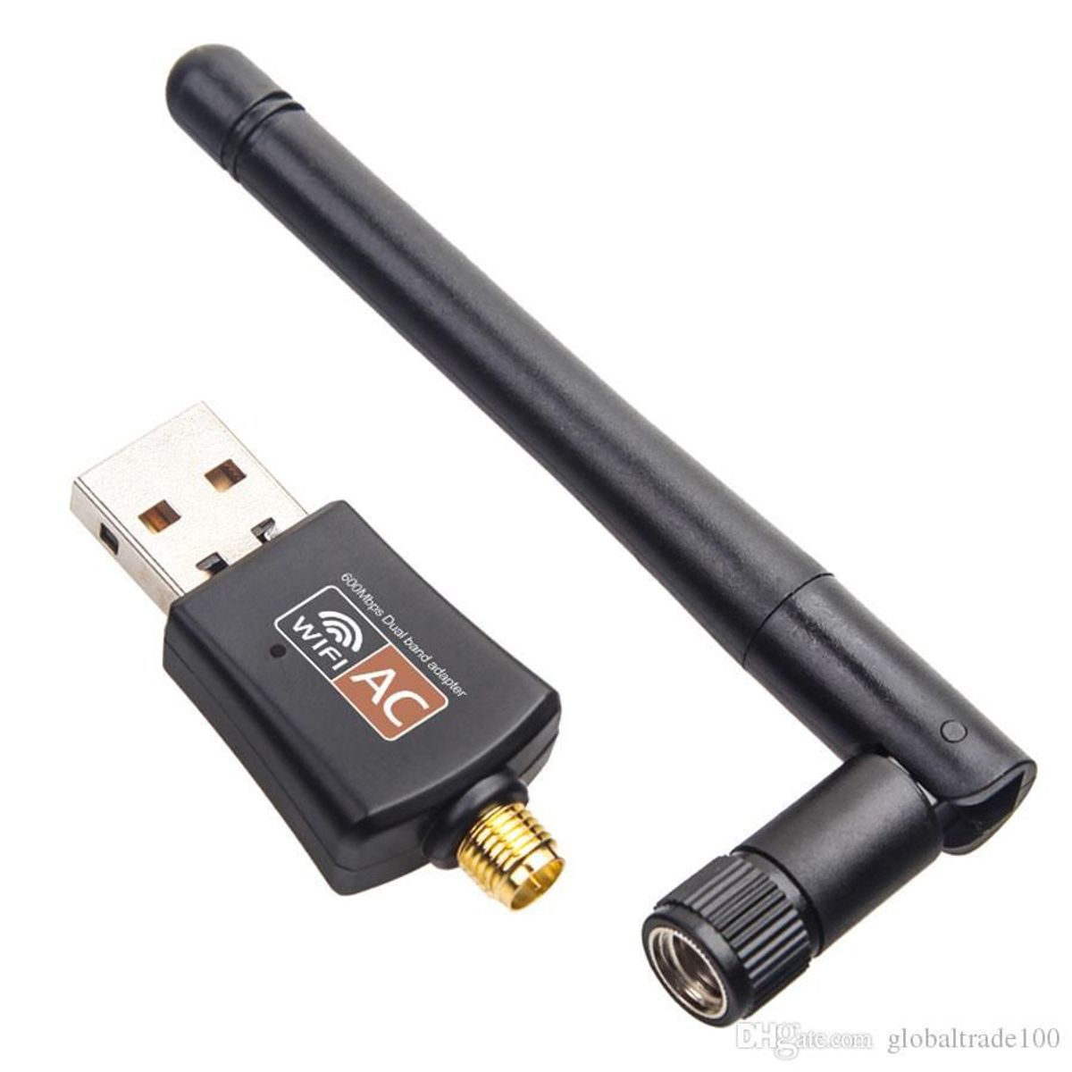 GENERICO - Adaptador Wifi Usb Doble Banda 24g 5g 600mbps Con Antena
