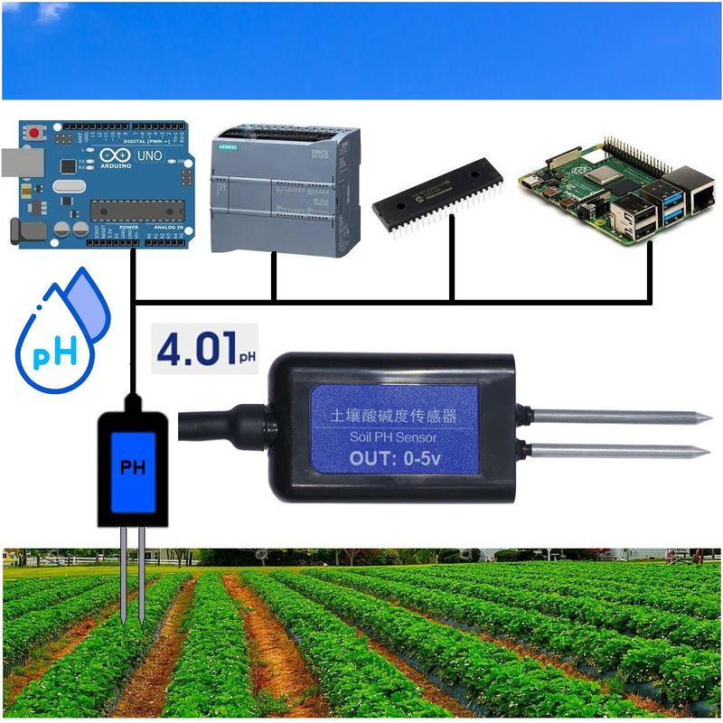GENERICO - Sensor De Ph Suelo Agrícola Cultivo Análogo 0-5v Arduino