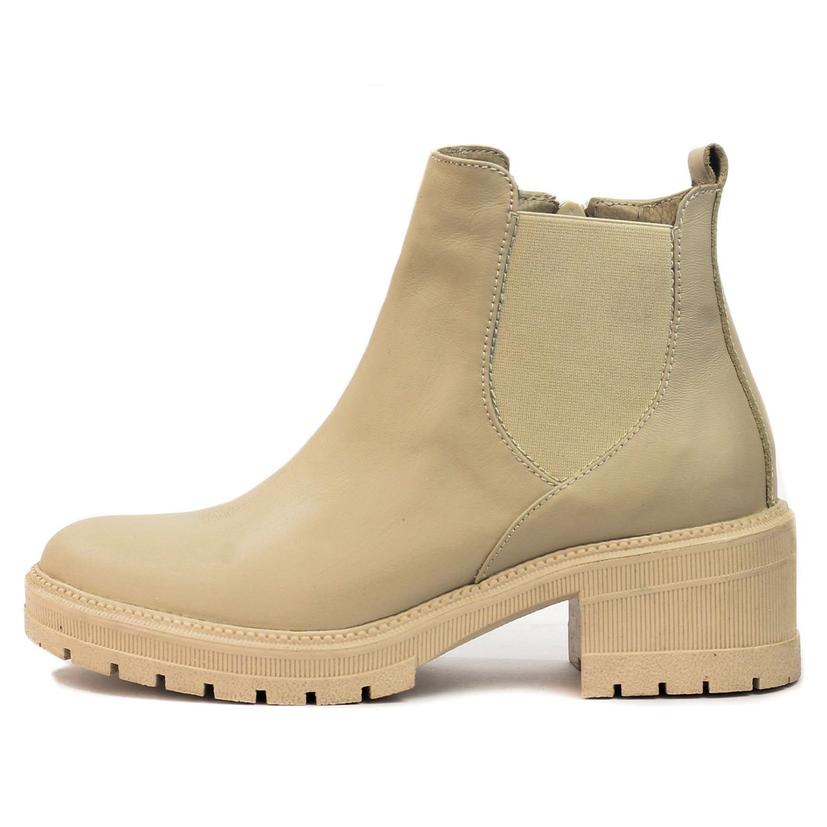 VIAR - Botines Cuero Mujer VIAR Chelsy Beige