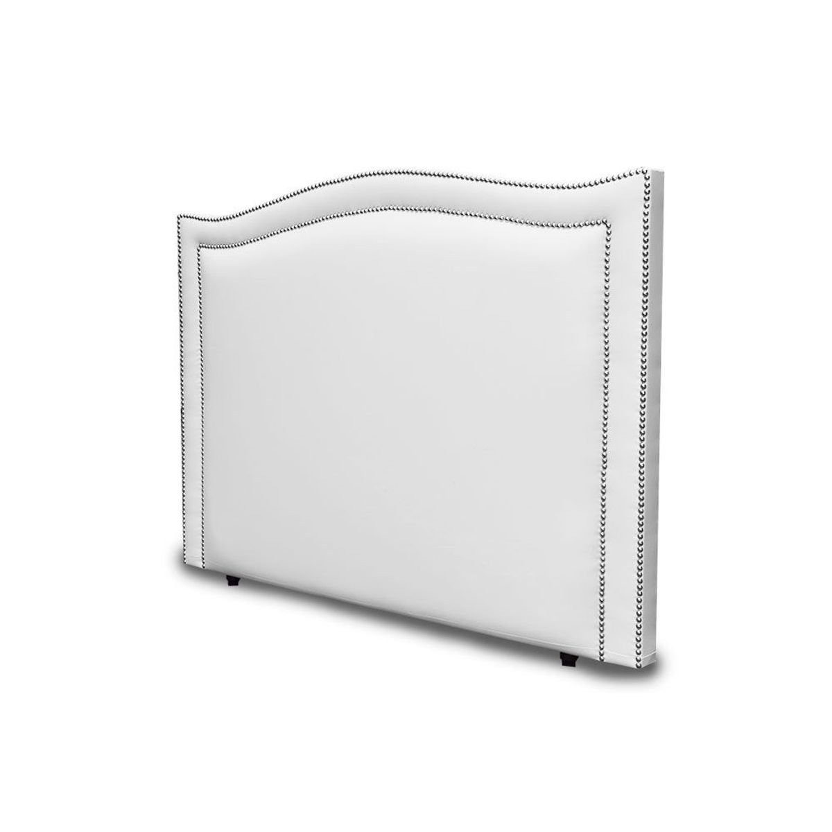 MAGIC CLASS - CABECERO CURVO CON DOBLE LÍNEA DE ESTOPEROL100X130 MICROFIBRA BLANCO