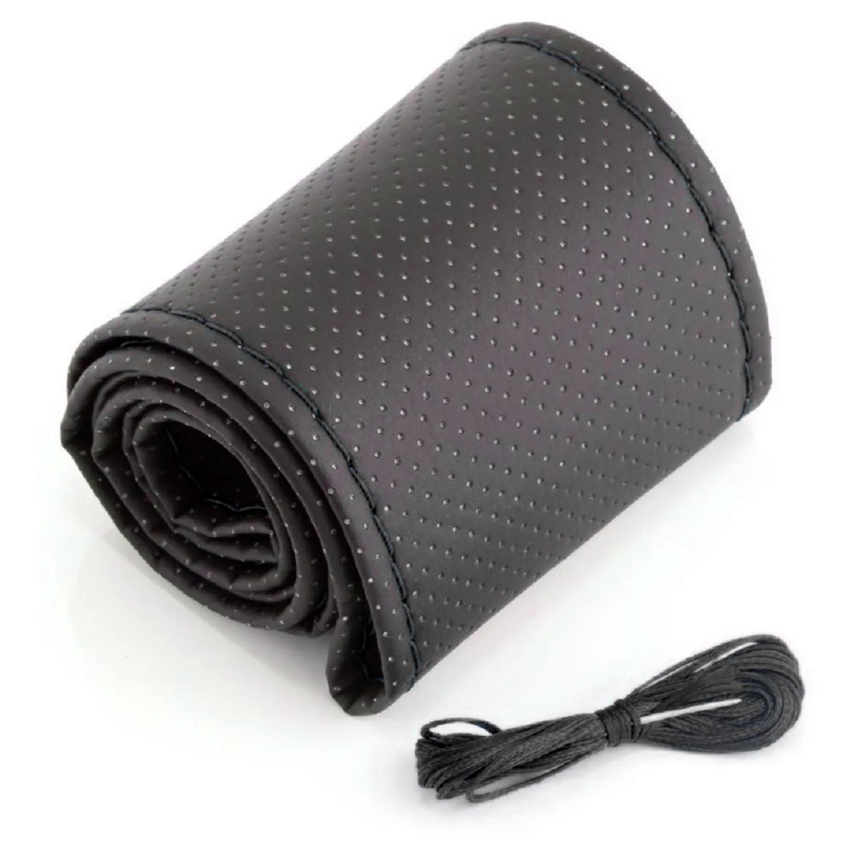 GENERICO - Forro Protector Timon Carro Vinilcuero Kit Hilo negro