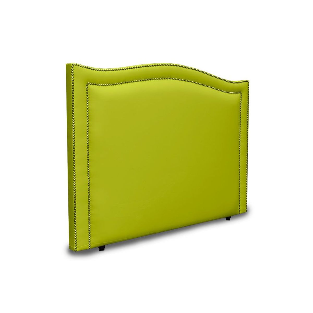 MAGIC CLASS - CABECERO CURVO CON DOBLE LÍNEA DE ESTOPEROL120X130 MICROFIBRA VERDE