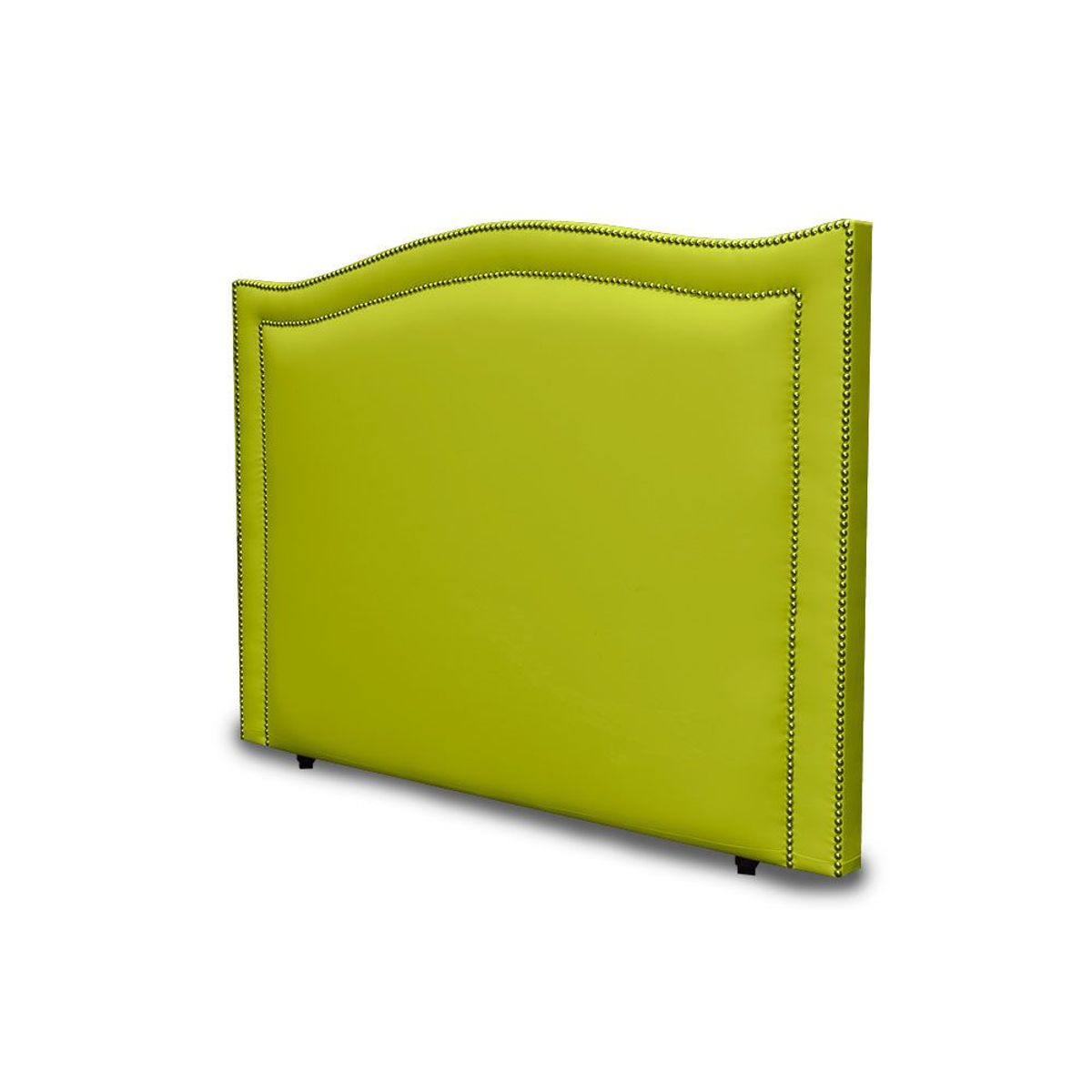 MAGIC CLASS - CABECERO CURVO CON DOBLE LÍNEA DE ESTOPEROL120X130 MICROFIBRA VERDE