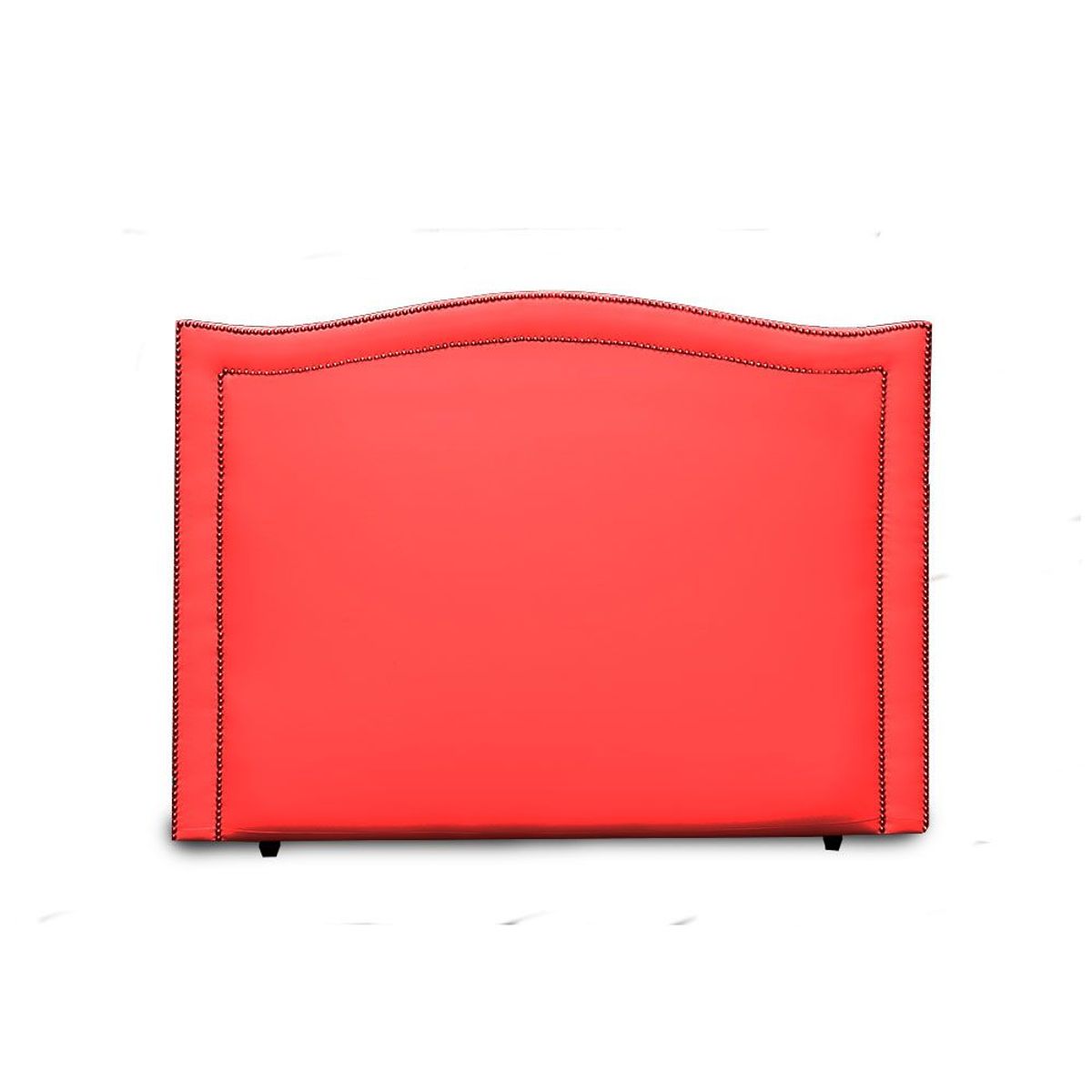 MAGIC CLASS - CABECERO CURVO CON DOBLE LÍNEA DE ESTOPEROL200X130 MICROFIBRA ROJO