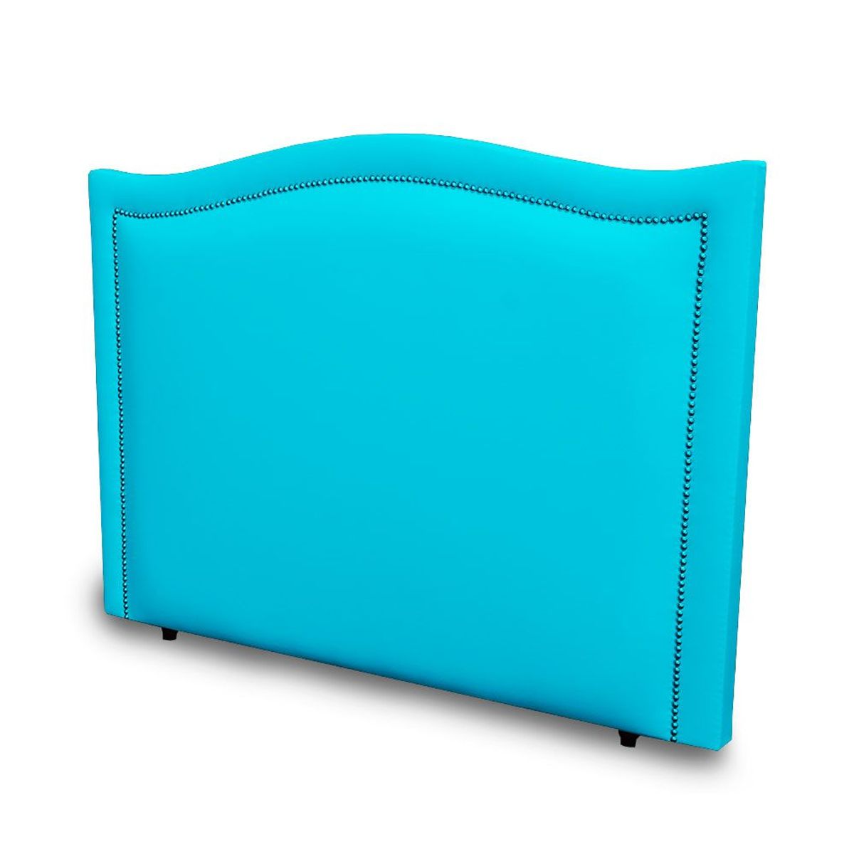 MAGIC CLASS - CABECERO CURVO CON ESTOPEROL AL CENTRO 90X130 ECOCUERO AZUL
