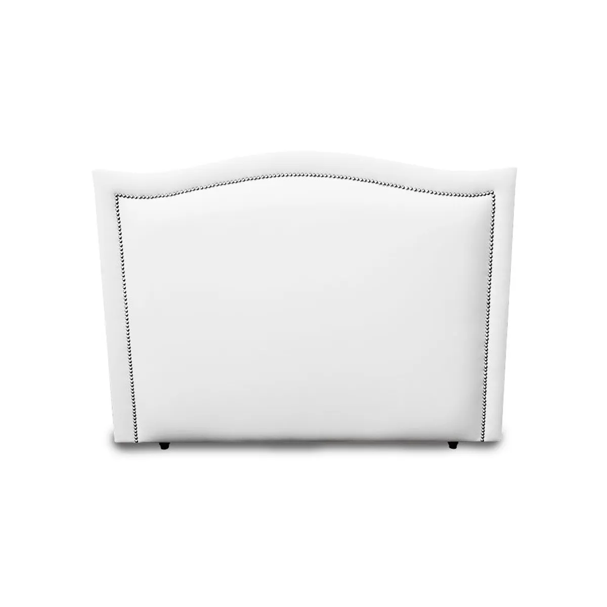 MAGIC CLASS - CABECERO CURVO CON ESTOPEROL AL CENTRO 90X130 ECOCUERO BLANCO