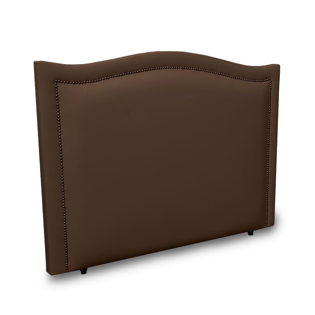 MAGIC CLASS - CABECERO CURVO CON ESTOPEROL AL CENTRO 90X130 ECOCUERO CAFÉ