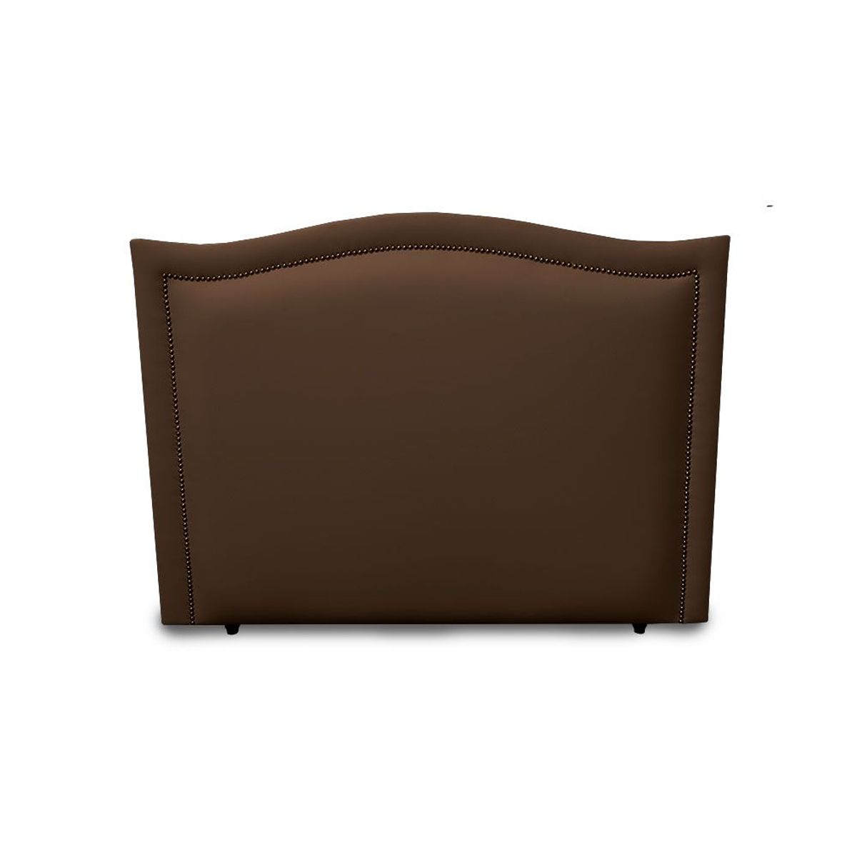 MAGIC CLASS - CABECERO CURVO CON ESTOPEROL AL CENTRO 90X130 ECOCUERO CAFÉ